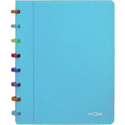 Afbeelding van Atoma Tutti Frutti schrift, ft A5, 144 bladzijden, commercieel geruit, transparant blauw schrift