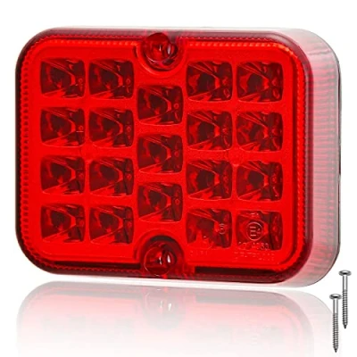 Afbeelding van AGRISHOP 1 stuk rode led mistlamp achter verlichting 12 V 24 aanhangers, voor rood, waterdicht, auto, caravan, vrachtwagen