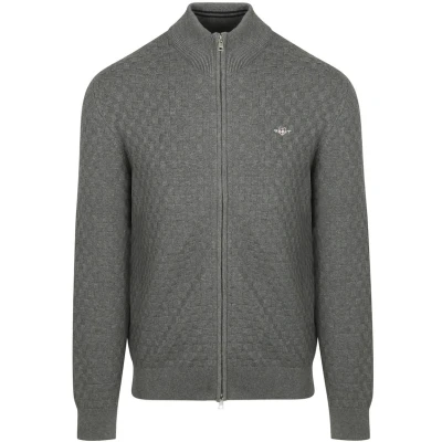 Afbeelding van Gant Vest Texture Grijs Maat L Heren