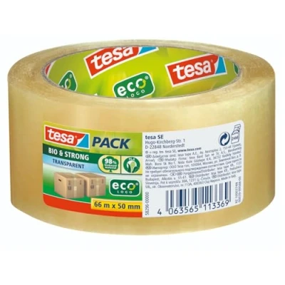 Afbeelding van Verpakkingstape Tesa 58296 Bio &amp; Strong 50mmx66m transparant