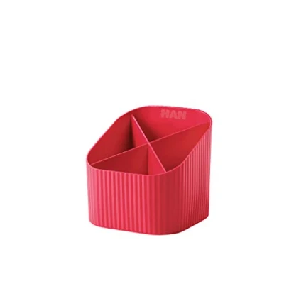 Afbeelding van HAN Pennenkoker Re X LOOP 4 vaks rood 100% gerecycled HA 17238 917