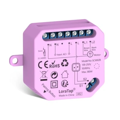 Afbeelding van LoraTap ZigBee Rolluikschakelaar: rolluikactuator voor rolluiken, intelligente rolluikbesturing thuis, compatibel met Alexa, vereist
