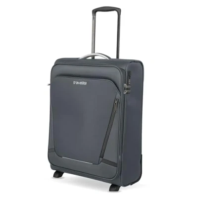 Afbeelding van Travelite Handbagage Koffer met 2 wielen voor Condor + Ryanair, geïntegreerd cijferslot, Jetpack: compacte zachte bagage klikfunctie, 55 x 40 20 cm, 41 l, 2,2 kg, Antraciet,