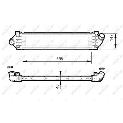 Afbeelding van Intercooler, inlaatluchtkoeler NRF 30515