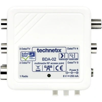 Afbeelding van Coax versterker Technetix BDA 02 (Ziggo gecertificeerd)