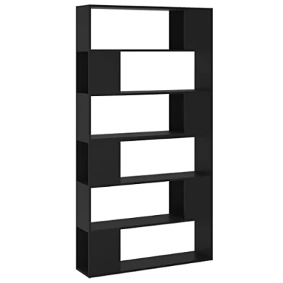 Image de vidaXL Bibliothèque/Séparateur de pièce Noir 100x24x188 cm3082072