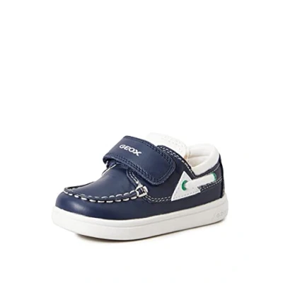 Afbeelding van Geox B Djrock Sneakers laag voor kinderen, Maat: 23, Navy white Leer en textiel