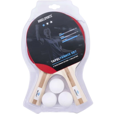 Afbeelding van Tafeltennis Set 2 Bats Met 3 Ballen
