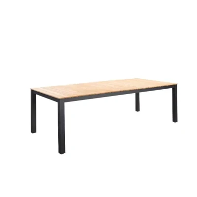 Afbeelding van Arashi dining table 220x100cm. alu dark grey/teak Yoi