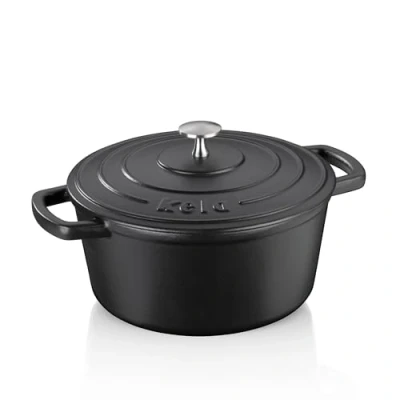 Afbeelding van Braadpan Gietijzer Zwart, 24 cm Kela Calido