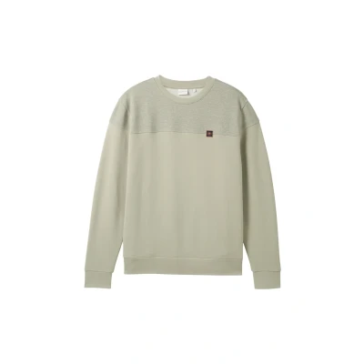 Afbeelding van Tom Tailor Trui Sweatshirt Met Logobadge 1044040xx10 15615 Mannen Maat 3XL