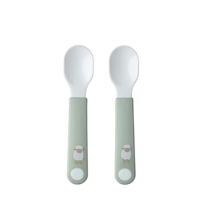 Image de Mepal Cuillère d&#039;apprentissage pour bébé Mio d&#039;entraînement l&#039;autonomie alimentaire Lavable au lave vaisselle et sans BPA Set de 2 Little Farm