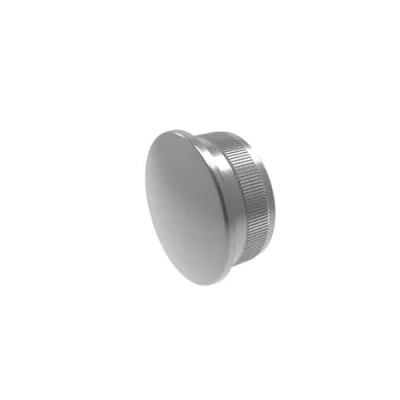 Afbeelding van Sellon24® eindkap van roestvrij staal V2A, voor leuningen, 42,4 mm, ronde buisstop, balkoneindstuk, eindstuk licht gebogen