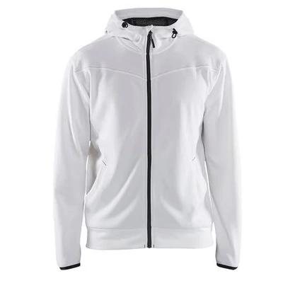 Image de Sweat zippé à capuche blanc/gris foncé