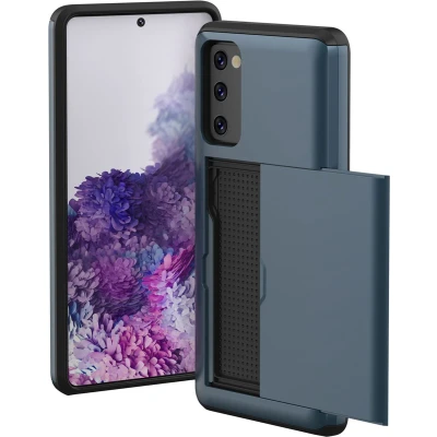 Afbeelding van iMoshion Hoesje Geschikt voor Samsung Galaxy S20 FE Ruimte 2 pasjes Backcover met pasjeshouder Donkerblauw