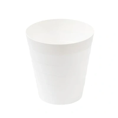 Afbeelding van Sinoba Prullenbak 6105 van kunststof, voor kinderkamer, kantoor, keuken, hoogte 25 cm, 9 liter, wit