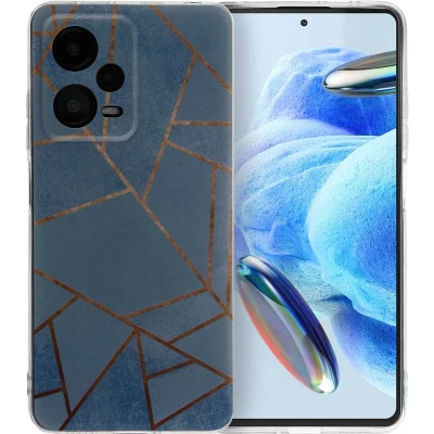 Afbeelding van iMoshion hoesje Geschikt voor Xiaomi Redmi Note 12 Pro Siliconen Design Meerkleurig / White Graphic