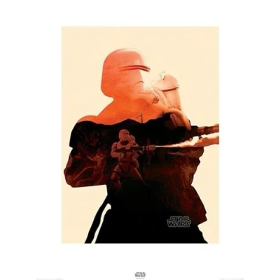 Afbeelding van Star Wars Episode VII Flametrooper Tri Art Print 60x80cm Poster