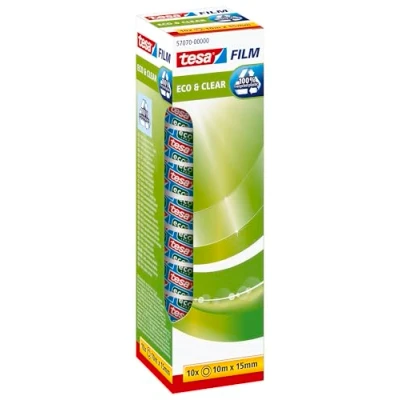 Afbeelding van tesa tesafilm 57070 00000 01 Zelfklevende folie Eco &amp; Clear Transparant (l x b) 10 m 15 mm stuk(s)