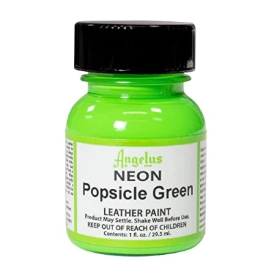 Afbeelding van Angelus Leather Acrylic Paint textielverf voor leren stoffen acrylbasis Neon Popsicle Green 29,5ml
