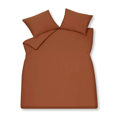 Afbeelding van Vandyck Washed Cotton Dekbedovertrek Rusty Brown Lits jumeaux (240x200/220 + 2 Slopen)