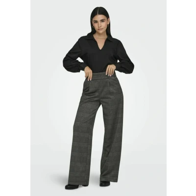 Afbeelding van JDY Jdygeggo MIA LONG Check Broek, Dames, Maat: XSx32, Granite grey