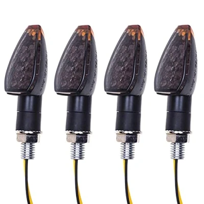 Afbeelding van SFONIA 4 stuks motorindicatoren, 14 leds, knipperlicht, 12 V, waterdicht, universeel, voor motorfiets, scooter, quad, cruiser off road