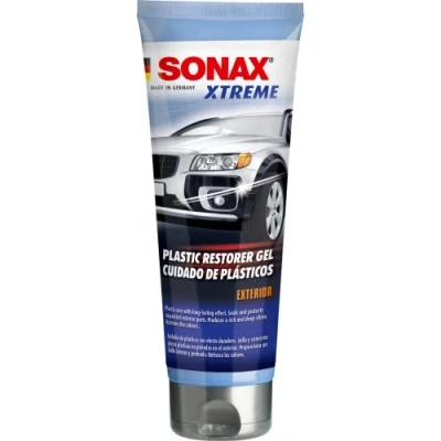 Afbeelding van SONAX Xtreme NanoPro Kunststofgel voor buiten, 250 ml, verzorgt ongeverfde kunststof onderdelen buitenshuis van voertuigen art.nr. 02101410