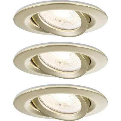 Afbeelding van Paulmann 92408 Nova Coin LED inbouwlamp Set van 3 stuks GU10 6 W Goud (mat)