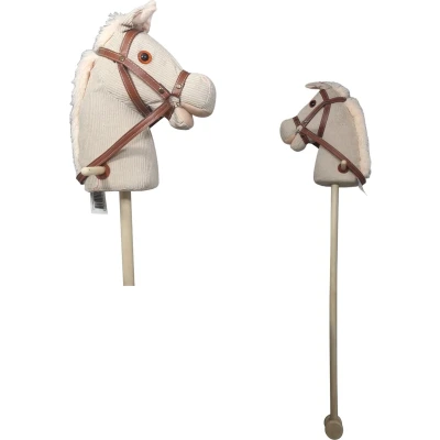 Afbeelding van Playwood Stokpaard beige rib met geluid corduroy