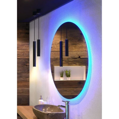 Afbeelding van LoooX cm line Spiegel 120cm rond met RGBW Led verlichting