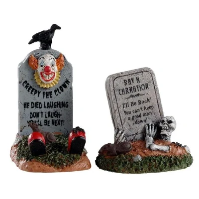 Afbeelding van Lemax Crazy Headstones Set Of 2 Kersthuisjes &amp; Kerstdorpen