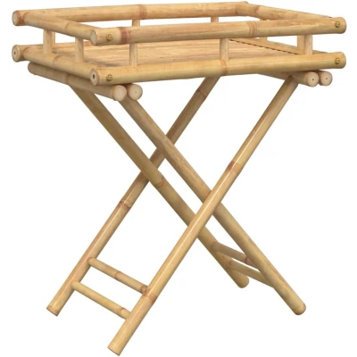 Afbeelding van Dienbladtafel inklapbaar 60x40x68 cm bamboe