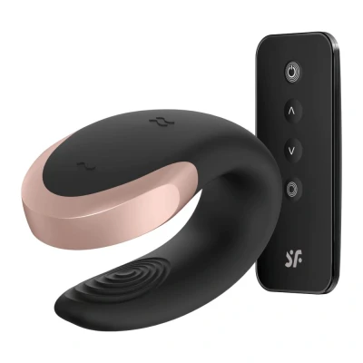 Afbeelding van Satisfyer Double Love Luxury Partner Vibrator Zwart