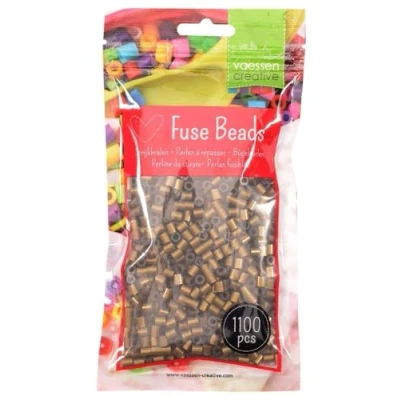 Image de Vaessen Creative perles à Repasser Doré 1100 pour Bijoux, Decorations DIY et Loisirs Créaifs