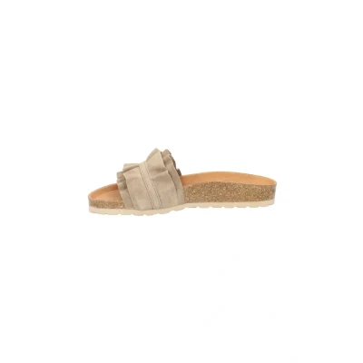 Afbeelding van Verbenas Muiltjes, Dames, Maat: 36, Beige Veloursleer