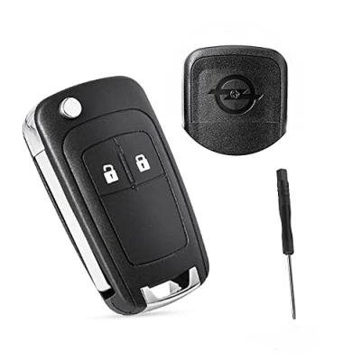 Afbeelding van 2 Knop Afstandsbediening Sleutel Leeg voor OPEL VAUXHALL Zafira Astra Insignia Holden Flip Autosleutel Shell Cover Fob Case met Schroef