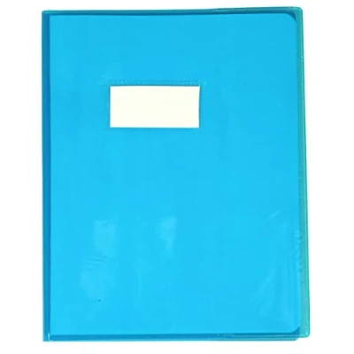Image de Protège Cahier Cristal 24/100ème 17x22cm Transparent Bleu