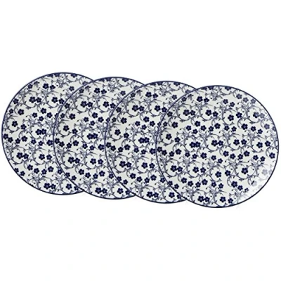 Afbeelding van Ritzenhoff &amp; Breker Cake en ontbijtset Royal Sakura borden, 4 stuks, diameter 21,5 cm, porselein, blauw/wit