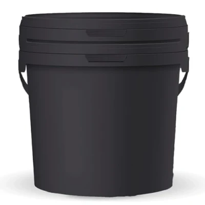 Afbeelding van POSH emmer met deksel, van voedselveilig kunststof, lekvrij, geurloos, robuust, stabiel en luchtdicht, handvat, 2,5 liter, zwart