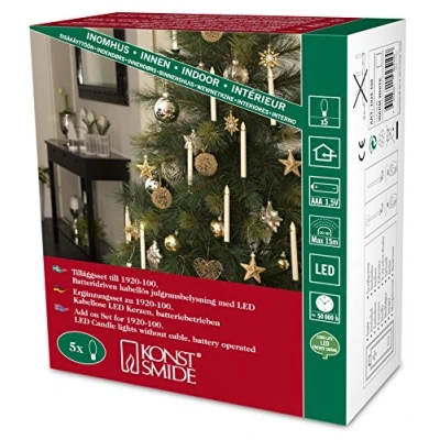 Afbeelding van LED kerstboom kaarsen kabel. Uitbreidingsset 16 cm