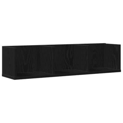 Afbeelding van vidaXL Wandplank Zwart eiken Bewerkt hout 75 x 18 cm Planken