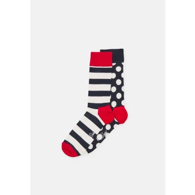 Afbeelding van Happy Socks Classic BIG DOT Unisex 2 PACK Sokken, Maat: 36 40, Multi red