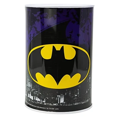 Afbeelding van Batman Spaarpot Metaal 430 ML Voor Kinderen 15x10 cm
