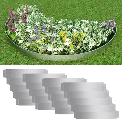 Afbeelding van Grasboorden 20 st 100x20 cm gegalvaniseerd staal