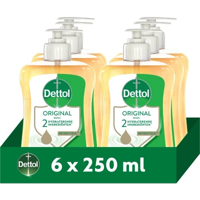 Afbeelding van Dettol Handzeep Antibacterieel Original 250ml x6 Voordeelverpakking