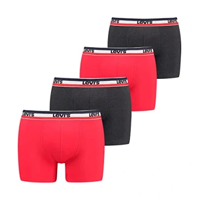 Afbeelding van Levi&#039;s T shirt voor heren, verpakking van 3 stuks, Rood/Zwart