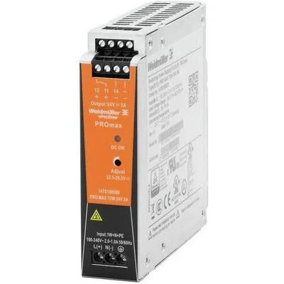 Afbeelding van Weidmüller PRO ECO 120W 12V 10A Schakelnetvoeding 12 V/DC 10 A 120 W Inhoud: 1 stuk(s)