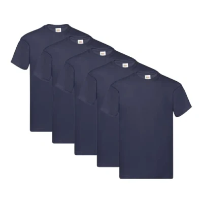 Afbeelding van Fruit of the Loom Origineel T shirt voor heren (5 stuks), Diepe marine, XXL