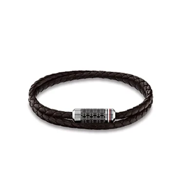 Afbeelding van Tommy Hilfiger WRAP Braided Bracelet Armband, Heren, Maat: One Size, Braun